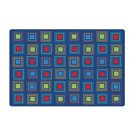 CARPETS FOR KIDS Primary Squares Seating Rug, 4 x 6 ft. CA62000